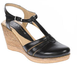 Ciucaleti Sandale dama casual din piele naturala S9 Negru