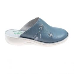Berende Saboti medicali femei, Blu Sky din piele naturala box, Med-Line BR298BLUSKY