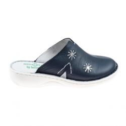 Berende Saboti medicali femei, Bleumarin din piele naturala box, Med-Line BR298BLEUMARIN