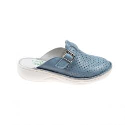 Berende Saboti medicali femei, blu sky din piele naturala , Med-Line BR128BLUSKY