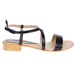 Ciucaleti Sandale dama casual din piele naturala culoare Negru Box S8N2