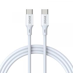 BWOO Cablu Date si Incarcare USB-C - USB-C BWOO BO-X283CC-2M, 60W, 2m, Alb - evomag