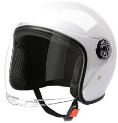 Fixato Casca Moto/Scuter FIXATO unisex, cu vizor, marime universala 55-60cm, Alb (Casca-premium-alba-v2)