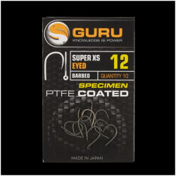 Guru Super XS horog Size 10 (Barbed/Eyed) (GXSEB10)