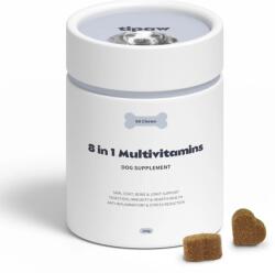 Tipaw 8-in-1 Multivitamins , Supliment multivitaminic complet pentru caini, 60 de comprimate masticabile moi, Complex 8-A n-1 cu vitamine, minerale E i nutrienti esentiali pentru energie, imunitate E i s