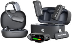 Hollyland LARK MAX 2 Ultimate Combo Wireless Microfon Flyout Jurnalistic în Culoarea Gray Gri Spațial (HOL-MAX2-ULT-COMBO)