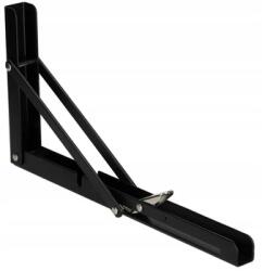 KOTARBAU Suport raft pliabil 300 unghi negru (N162) Raft