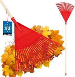 Kotarbau Greblă tip evantai pentru frunze 49 cm + coadă din lemn 1, 5 m (ZSY3816) Grebla