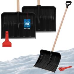 KOTARBAU Lopată pentru zăpadă, racletă, lopățică set 2 buc. + racletă pentru geamuri - Negru (ZSY3587)