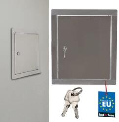 Kotarbau Ușă de inspecție încuietoare cu cheie oțel inoxidabil argintiu 25x25 cm (E838)