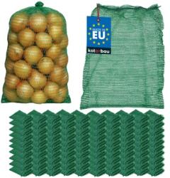 KOTARBAU Sac plasă raschel cu șnur pentru ceapă cartofi 15 kg 40x60 cm set de 100 buc (ZSY4370) Furca