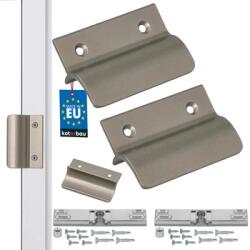 Kotarbau Mâner balcon opritor + blocator argintiu închis 6, 5 cm set 2 buc (ZSY5224)