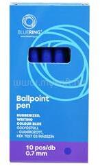 BLUERING Golyóstoll 0, 7mm, nyomógombos, gumírozott fogórész, kék átlátszó test, BlueringR R2, írásszín kék (BLUERING_BR894809BL) (BLUERING_BR894809BL)