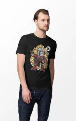 D&B Férfi Unisex Póló PC00017 Mandalorian Fekete-Méret S (PC00017MandalorianBlackS)