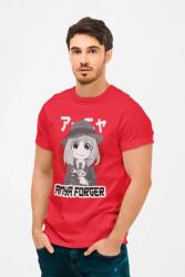 D&B Férfi/Unisex Póló AN00001 AnyaForger Piros-Méret S (AN00001 AnyaForger Red-SizeS)