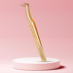 Long Lashes Pro Fiber L- alakú Volume csipesz - Arany