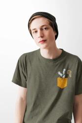 D&B Férfi/Unisex Póló PO00013 Ghost Pocket Katonai zöld-Méret XL (PO00013GhostPocketMilitaryXL)