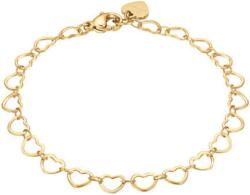 LUCA BARRA Bracelet In Gold-Colored Steel With Hearts