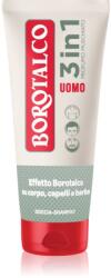 Borotalco MEN 3 in 1 fürdőgél férfiaknak arcra, testre és hajra illatok Musk 200 ml