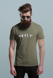 D&B Férfi/Unisex Póló ST00095 Evolution Katonai zöld -Méret S