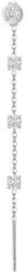 LUCA BARRA Single Steel Earring With White Crystals