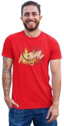 D&B Férfi/Unisex Póló ST00196 Smile Piros-Méret 2XL (ST00196SmileRed2XL)