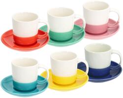 Tognana RAINBOW 6 darabos többszínű kávéscsésze és csészealj szett, 110 ml (IR68501M328)