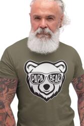 D&B Férfi/Unisex Póló ST00042 Papa Bear Katonai zöld -Méret L