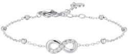 LUCA BARRA Steel Bracelet With Infinity And White Zircon Light Points