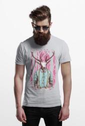 D&B Férfi/Unisex Póló ST00037 Deer Szürke-Méret XL