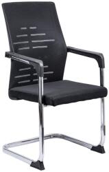 Scaun vizitator din mesh cu cadru tip sanie OFF 807 negru