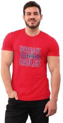 D&B Férfi/Unisex Póló ST00170 Brake The Rules Piros-Méret 2XL (ST00170BrakeTheRulesRed2XL)