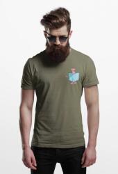 D&B Férfi/Unisex Póló PO00025 Pink Panther Pocket Katonai zöld-Méret S (PO00025PinkPantherPocketMilitaryS)