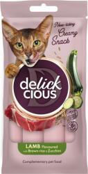 Delickcious DELICKCIOUS, Recompense cremoase pisici - Miel, Orez Brun si Dovlecel, 60g