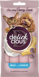 Delickcious DELICKCIOUS, Recompense cremoase caini si pisici - lapte cascaval, 60g