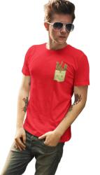 D&B Férfi/Unisex Póló PO00005 Cactus Pocket Piros-Méret 2XL (PO00005CactusPocketRed2XL)
