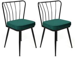 Hanah Home Szék szett (2 darab) Zöld Fekete Yıldız-951 V2 (974NMB1724)