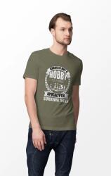 D&B Férfi/Unisex Póló ST00076 Chess Katonai zöld -Méret S