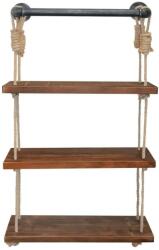  Hanah Home Wall Shelf Walnut Black Gar005