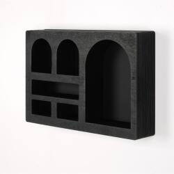  Hanah Home fali polc, fekete, Cry003-S