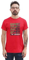 D&B Férfi/Unisex Póló ST00203 Gamer Piros-Méret L (ST00203GamerRedL)