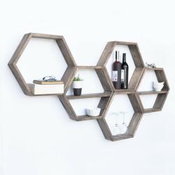  Hanah Home Fali polc Walnut Hex003