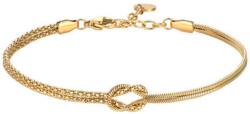 LUCA BARRA Ip Gold Steel Bracelet With Knot