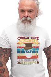 D&B Férfi/Unisex Póló ST00103 Grandpa Fehér-Méret XL