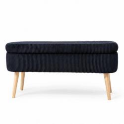  Atelier Del Sofa puff fekete Oslo vászon - fekete