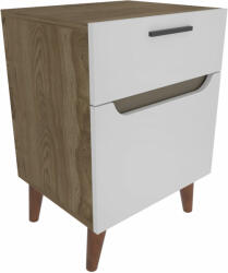 Hanah Home Nightstand White Oak Losso - White, Oak
