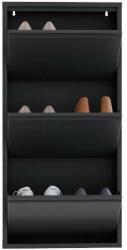 Hanah Home Shoe Cabinet Anthracite 3 Piece Metal - Anthracite