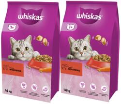 Whiskas Adult Felnőtt marhahús és répa 2x14kg