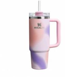 STANLEY 1913 Quencher H2.0 Flowstate Drinking Bottle with Straw 0.89L - Thermo Mug Cools Up to 9 Hours, 40 Ice Cooled - Thermos Bottle BPA Free Stainless Steel - Rose Petal Motion - 10-10829-402