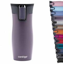 Contigo unisex adult West Loop Autoseal thermal mug, stainless steel insulated mug, coffee mug to go, BPA free, leak-proof travel mug with easy-clean lid, keeps warm for up to 5 hours, 470 ml, dark plum - 210